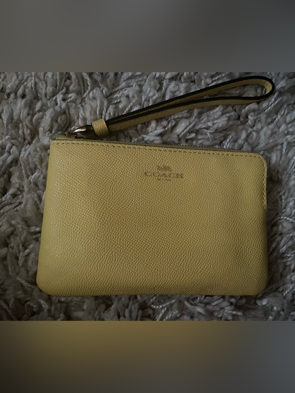 Coach Yellow Leather Wristlet